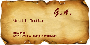 Grill Anita névjegykártya